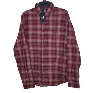 Under Armour Mens Medium Snap up UA Tradesman Flex Flannel Medium weight NEW $60